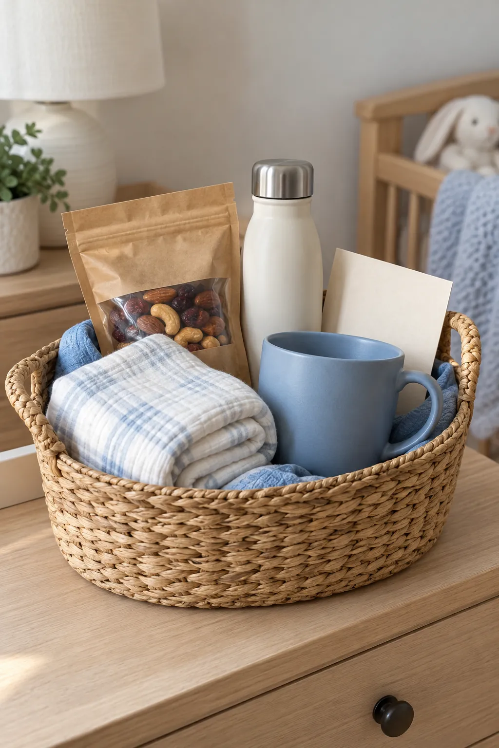 Small Budget Bestie Basket arranged as a useful gift basket