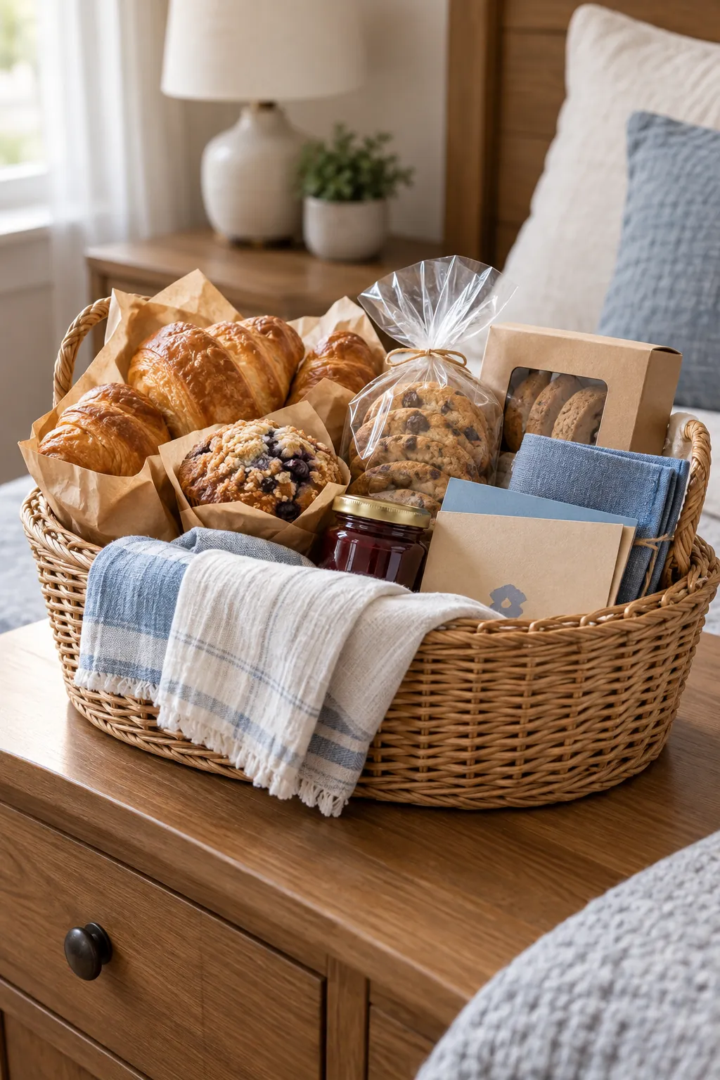 Bakery Treat Basket arranged as a useful gift basket