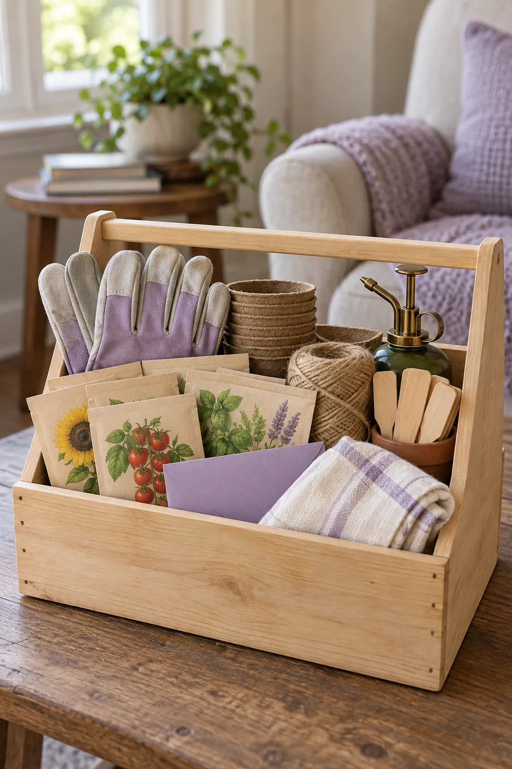 Garden Helper Basket arranged as a useful gift basket