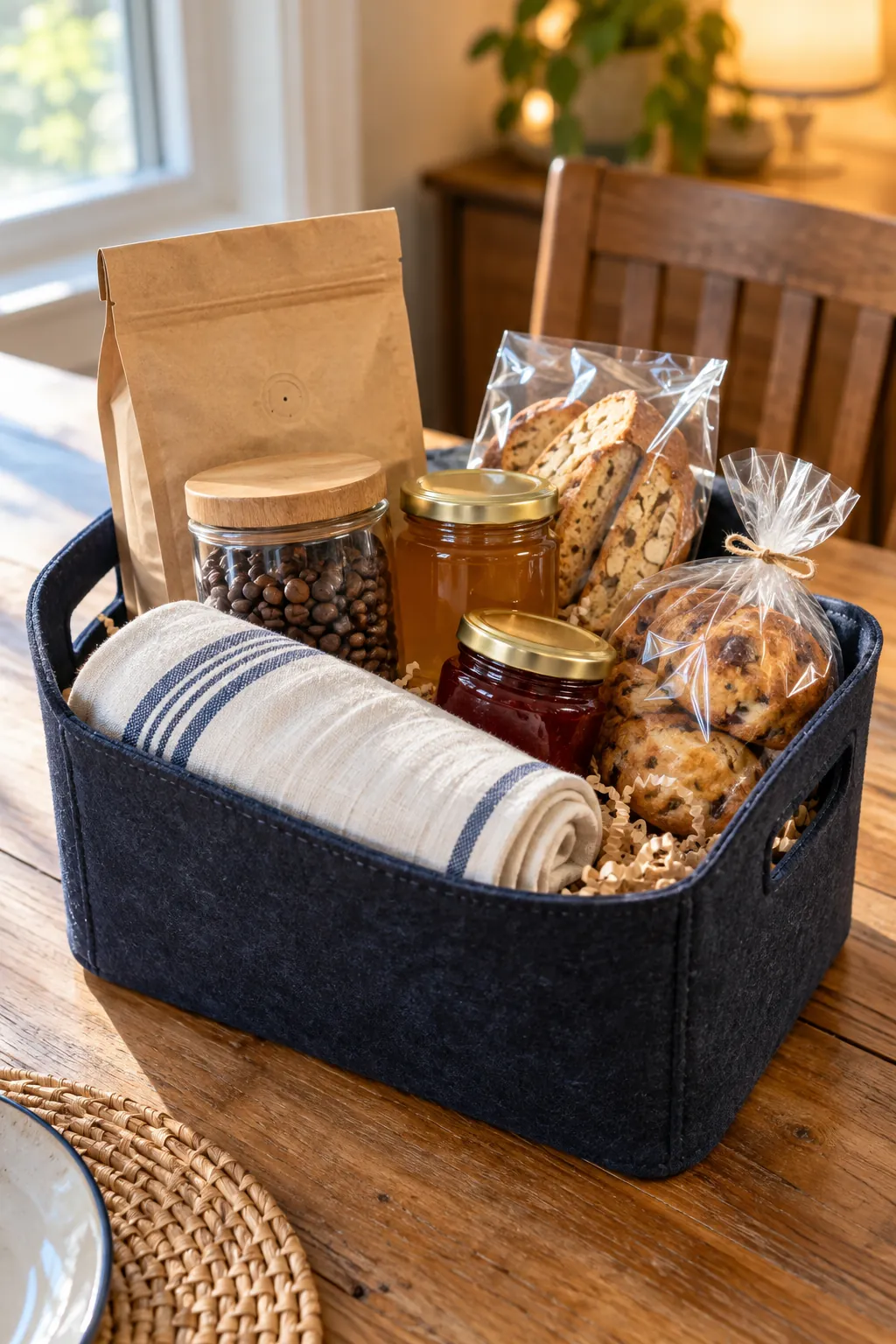 Local Maker Basket arranged as a useful gift basket
