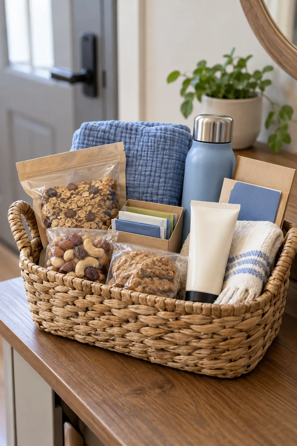 Caregiver Thank You Basket arranged as a useful gift basket