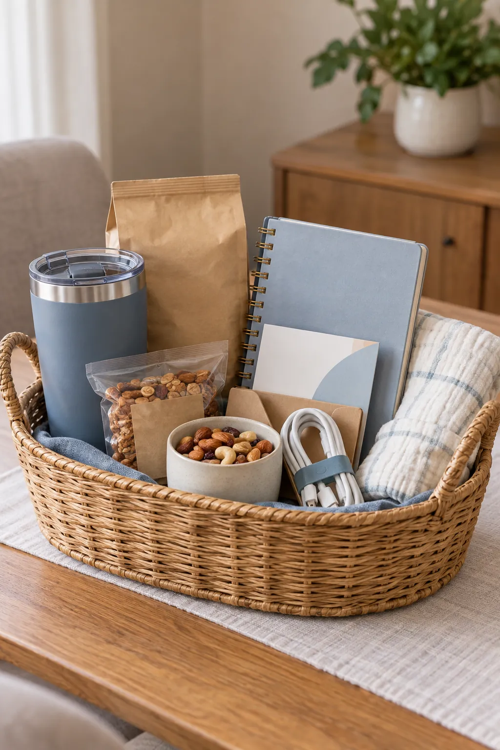 Project Helper Basket arranged as a useful gift basket