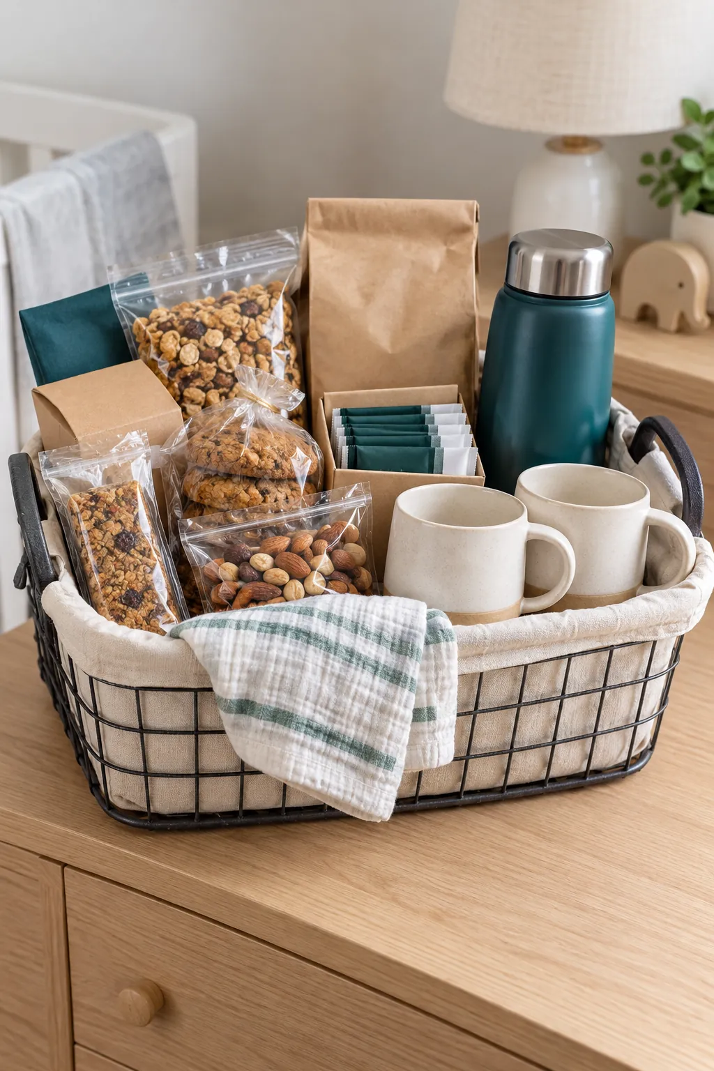 Group Appreciation Basket arranged as a useful gift basket