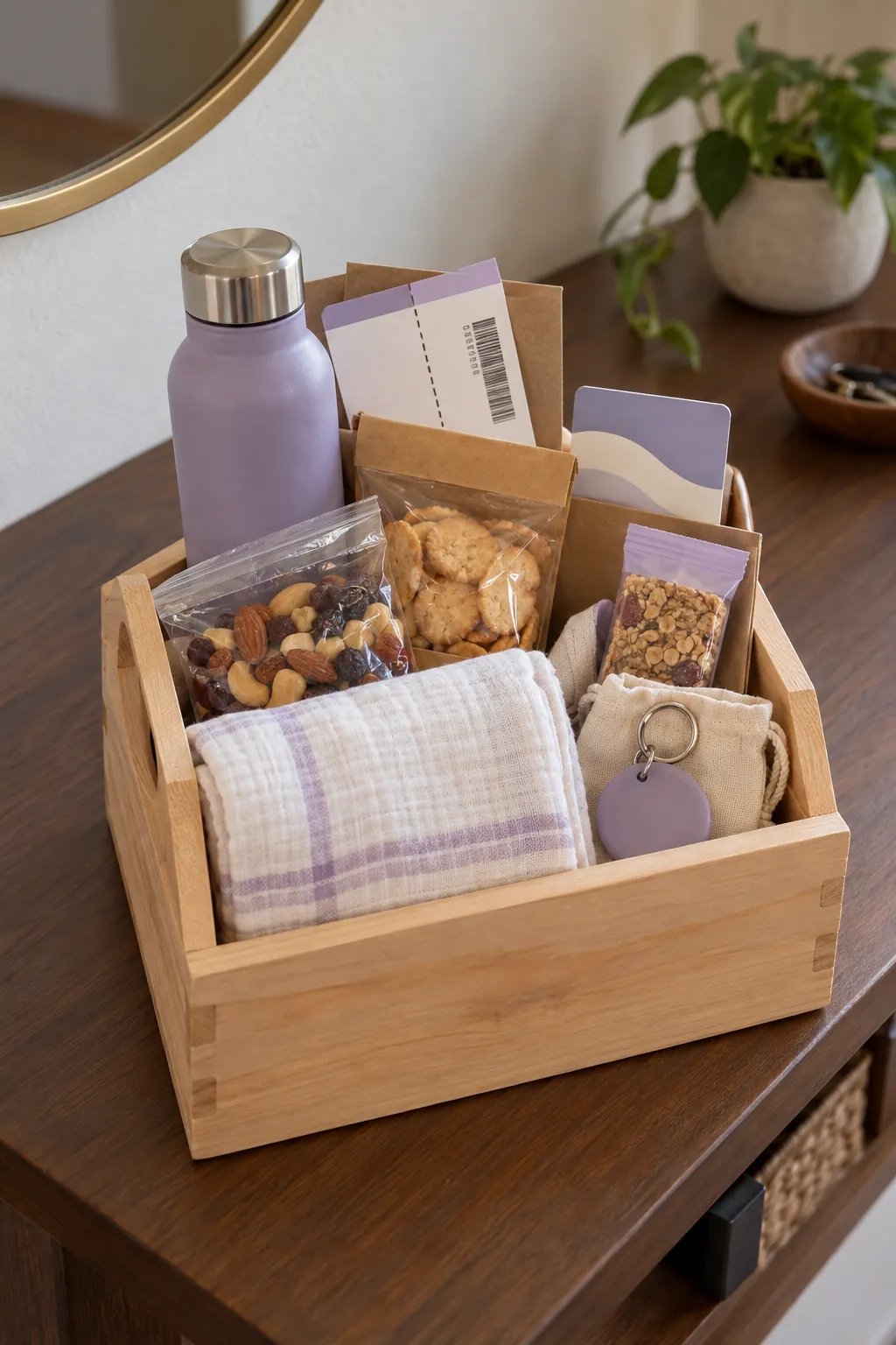 Experience Thank You Basket arranged as a useful gift basket
