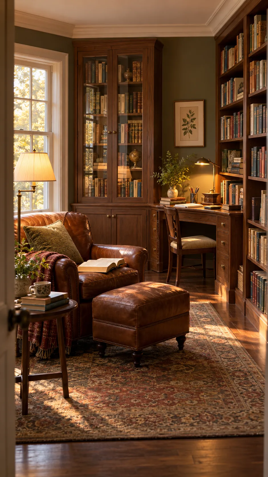 Let the Collection Show the Reader in a cozy home library