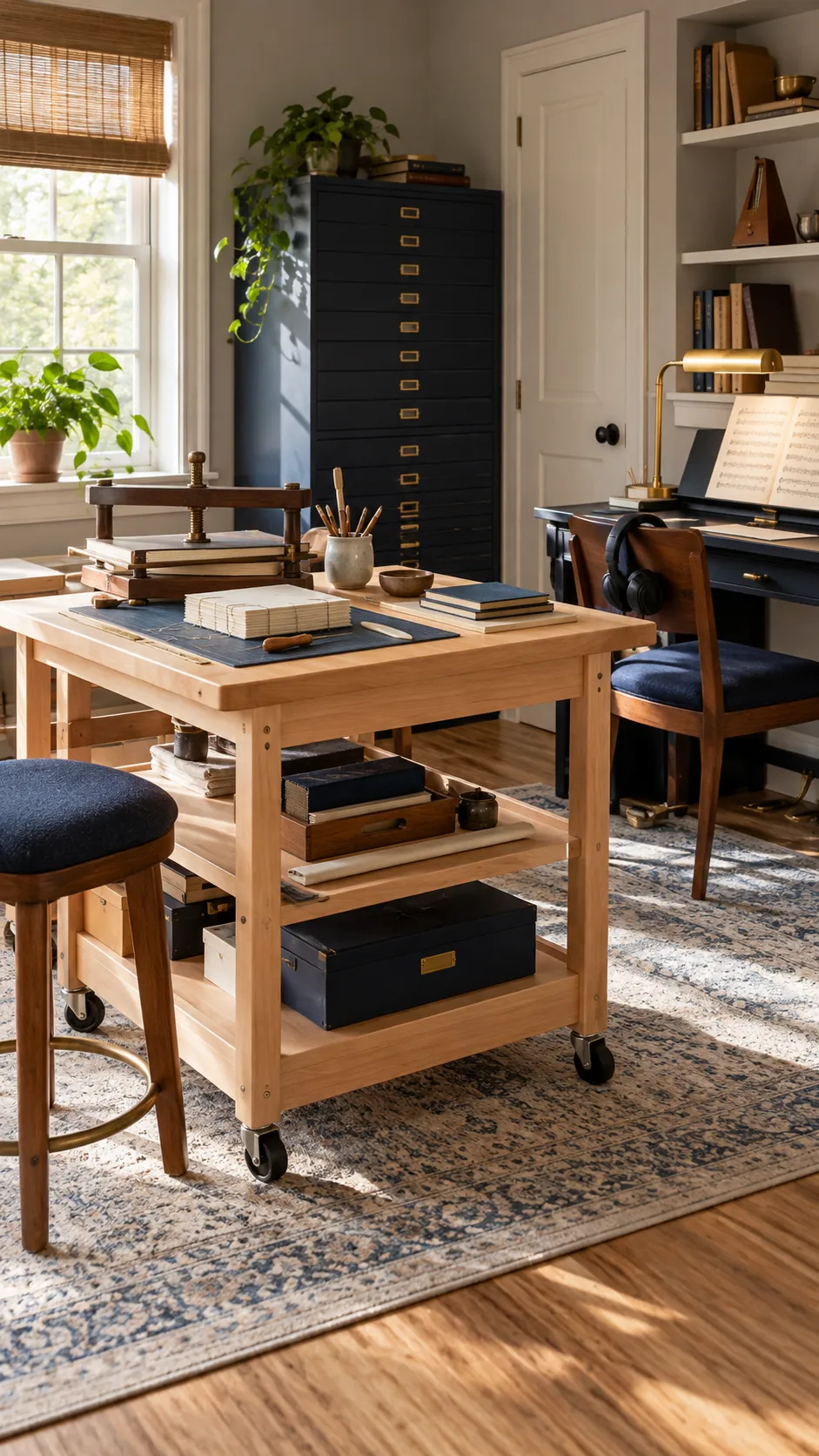 Add a Rolling Surface for the Smaller Hobby in a shared hobby room for two