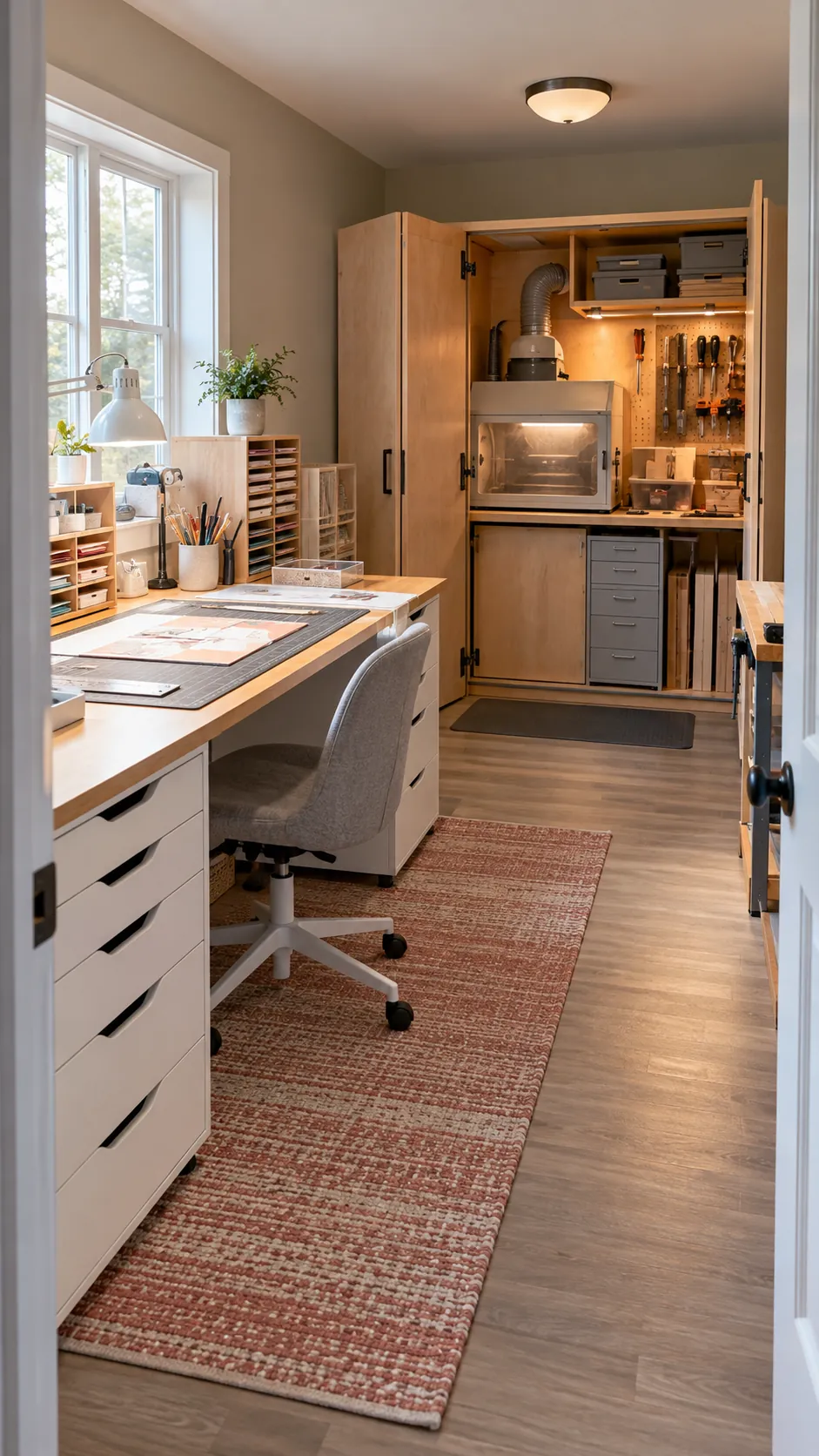 Create a Dust Safe Clean Zone in a shared hobby room for two