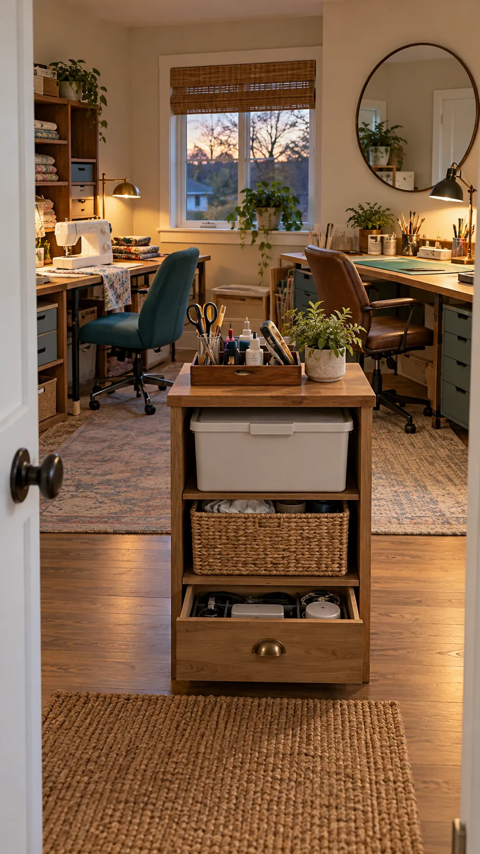 End With a Five Minute Reset Zone in a shared hobby room for two