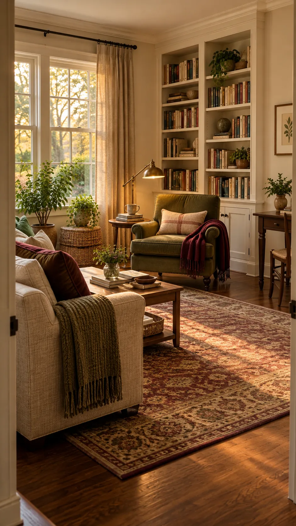 Finish With Habits, Not Decoration in a formal living room reading room conversion
