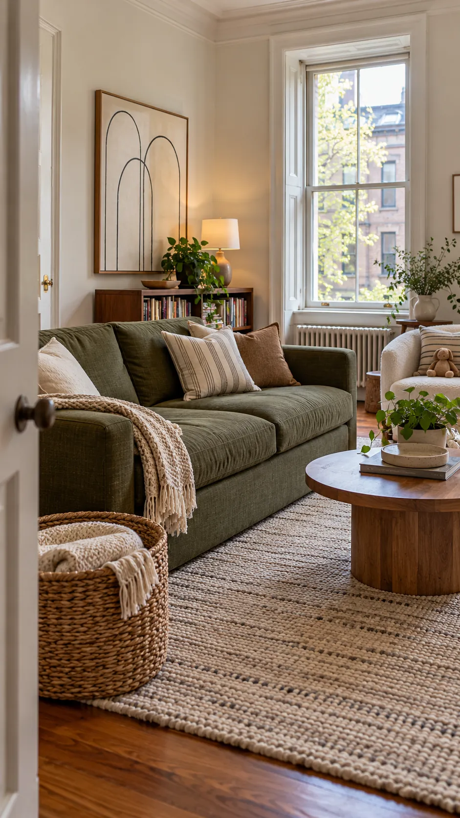 choose a sofa with forgiving texture in a practical family living room