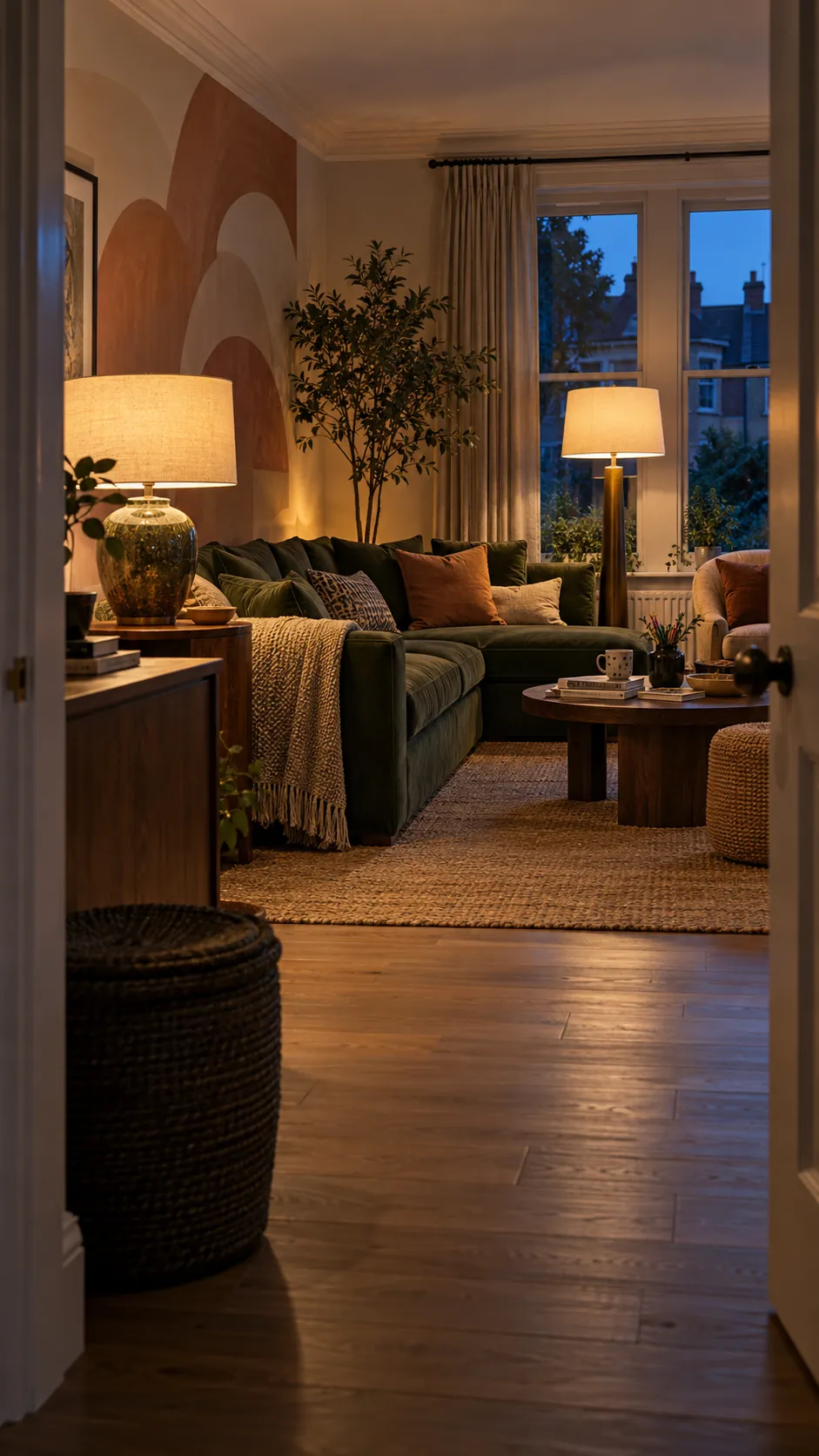 choose lamps with stable bases in a practical family living room