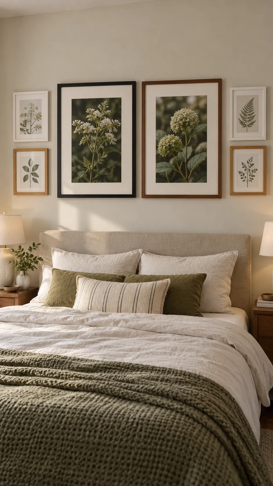 Related art paired in black and wood picture frames