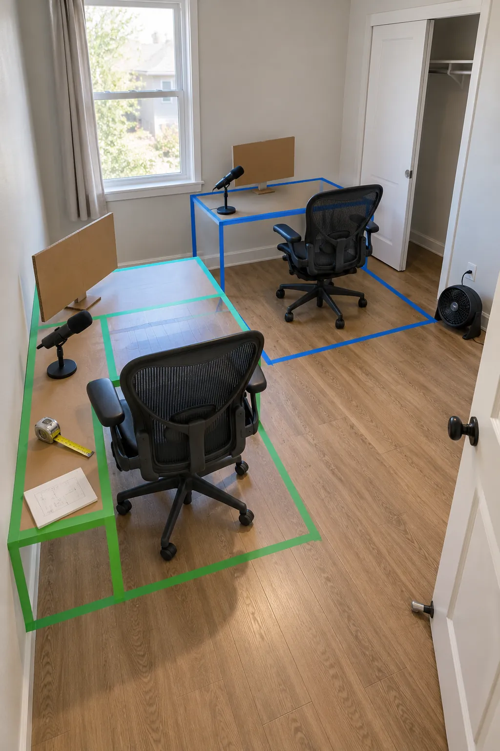 Floor plan test for two gaming stations in one room